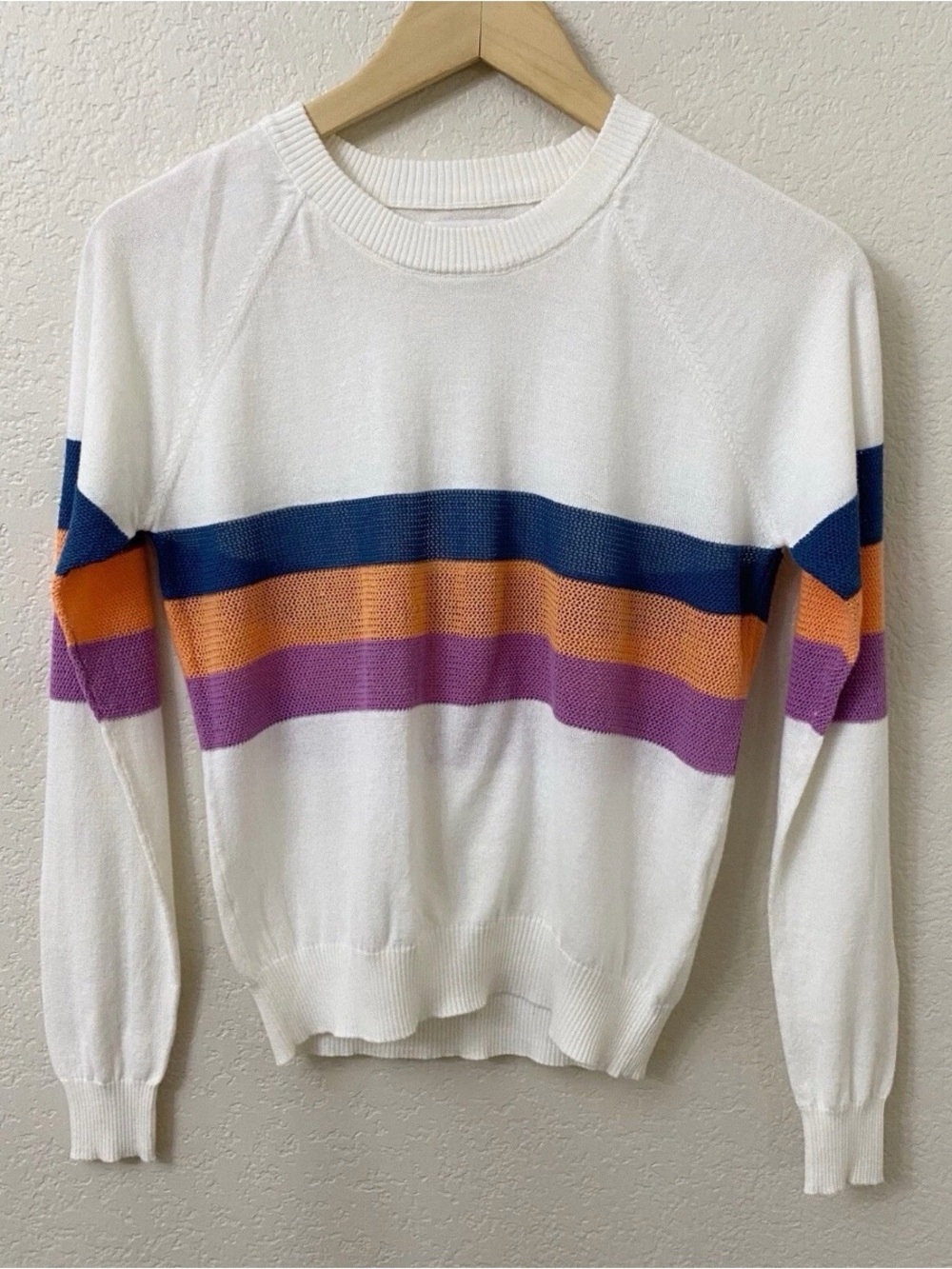 Spiritual Gangster Sweater Womens Size XS Striped Lightweight